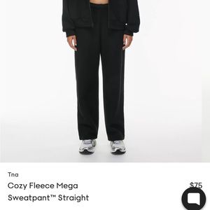 Aritzia Tna Cozy Fleece Mega Sweatpant Straight XS